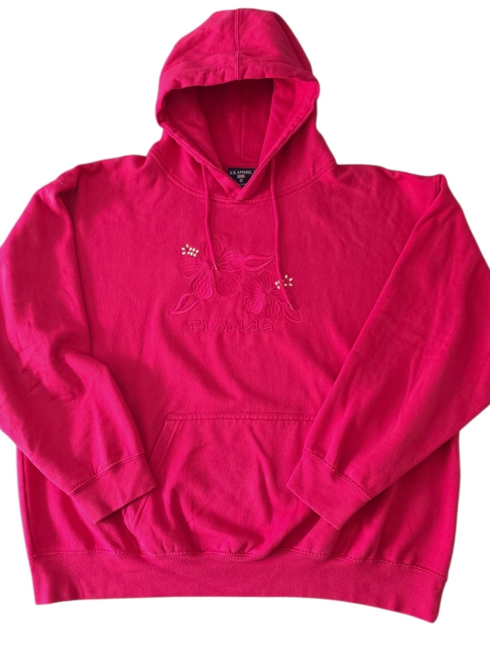 U.S. Apparel Pink Florida Floral Hoodie Women’s M